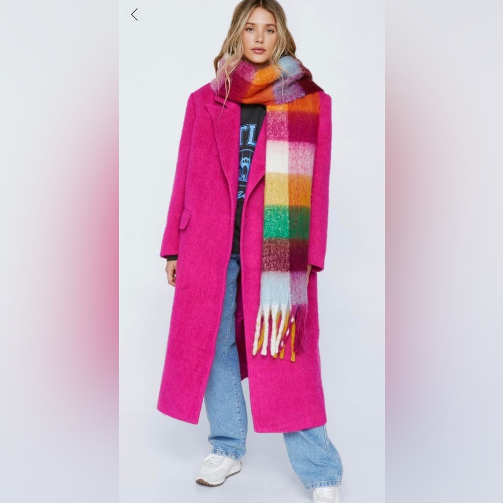 New with tags, oversized pink coat size 4